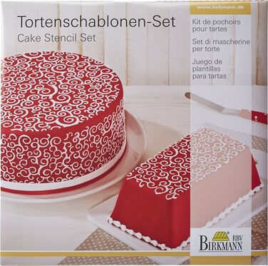Набор трафаретов с кружевным узором для торта, 2 предмета, Kringel RBV Birkmann