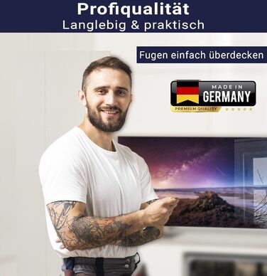 Кухонний фартух timalo зі скляним виглядом Акрилове скло 2 мм Бризкозахисна стіна для плити, скляний фартух, акрилова скляна настінна панель, захисна панель для фартуха Бетонно-блакитно-сірий (60x52 см, 204- Чумацький Шлях)