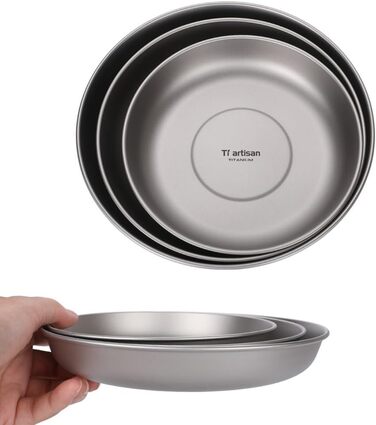 Ультралегкий туристический титановый тарелка 500 мл EasyByMall