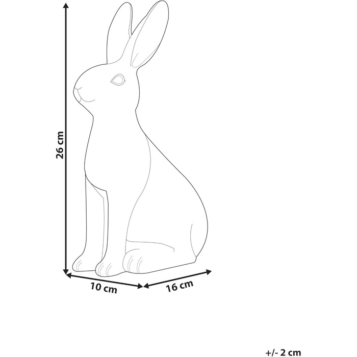 Декоративна фігурка кролика на Великдень 26 см Beliani
