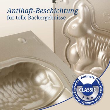 Набір з 2 форм для пасхальної випічки, ягня та кролик Golden Easter Dr. Oetker