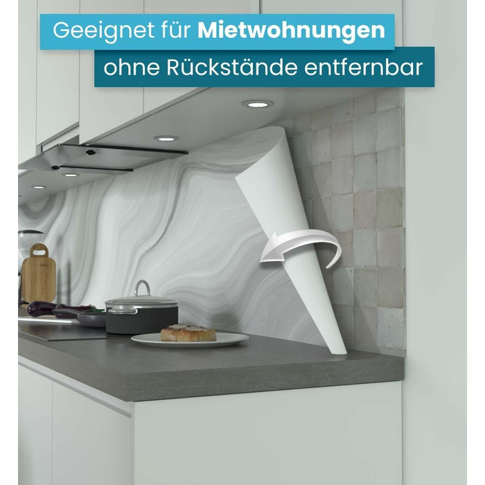 Самоклеящийся кухонный фартук матовый 180 х 60 см MyMaxxi