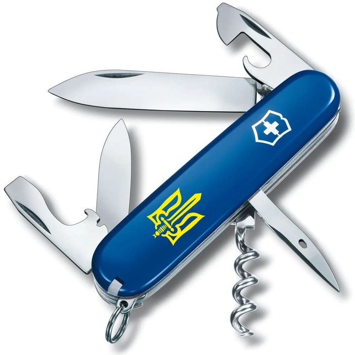 Ніж Victorinox Spartan Ukraine 91мм/12функ/син /Тризуб ОУН жовт.