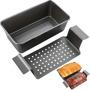 Форма для випікання хліба сталева зі знімною решіткою, чорна
