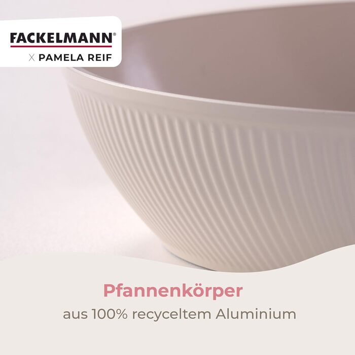 Сковорода 24 см с ребристым дизайном, пастельно-бежевый Pamela Reif Fackelmann