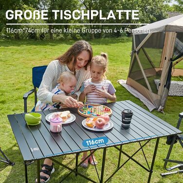 Складной кемпинговый стол 116x70 см EVER ADVANCED