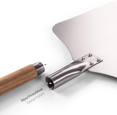 Лопатка для піци 30,5 x 30,5 см з дерев'яною ручкою 46,5 см Blumtal