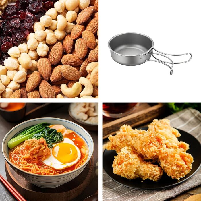 Туристическая посуда из титана с антипригарным покрытием 400 мл Generisch